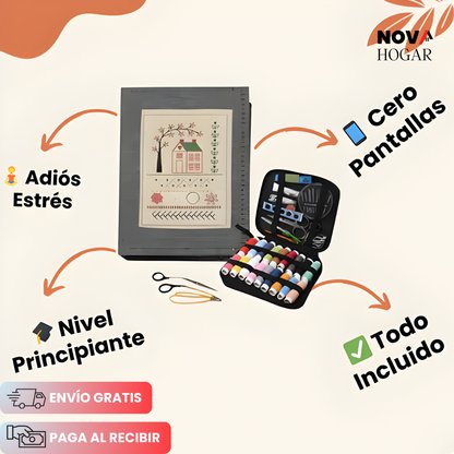 StitchFolio™ Libro de Bordado Creativo para Relajarte