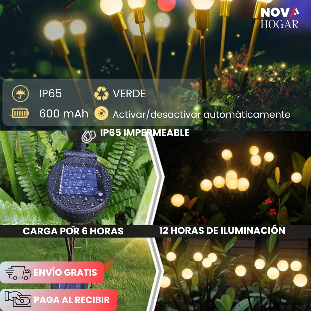 WindWhisper™ Luces Solares Efecto Luciérnagas