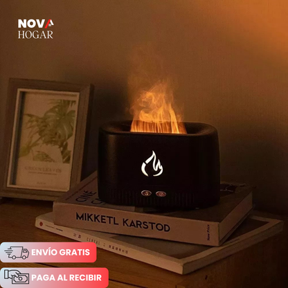 SereneFlame™ Humidificador con Efecto de Llama Realista
