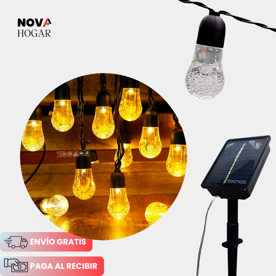 GlowSphere™ Luces Solares para Decoración Retro 7.5 metros