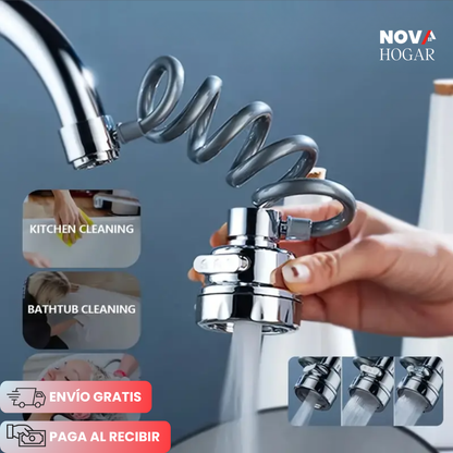 HydroFlex™ Moderno Adaptador de Grifo Flexible con Modos Ajustables