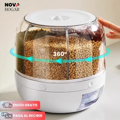 GrainOrb 360™ Moderno Organizador y Dispensador de Granos 360°
