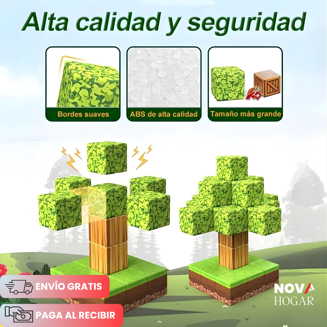 MagneCraft™ Set de 88 Cubos Magnéticos de Construcción