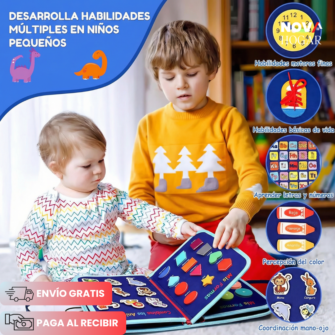 ActiveBook™ Libro Sensorial Montessori para Niños