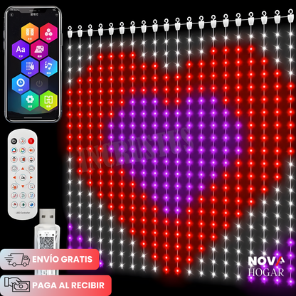 PixelFlow™ Cortina de 400 LEDS Inteligente y Dinámica