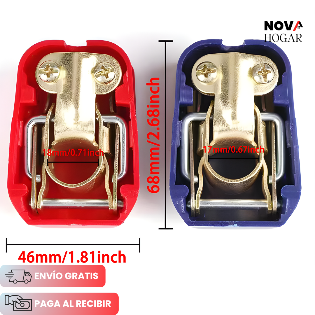 4x2 QuickGuard™ Bornes De Conexión Rápida para Baterías de Carro