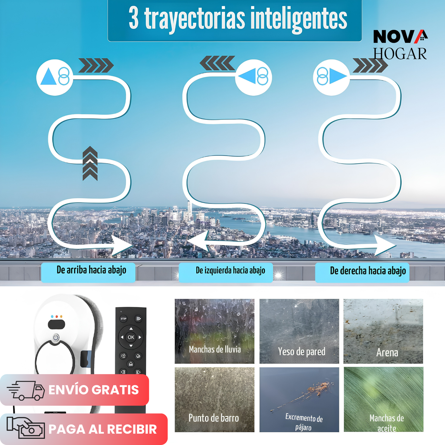 ClearGlass™ Robot Limpiador De Ventanas Automático