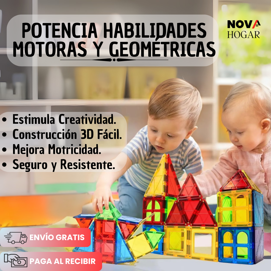 MagnaBuild™ Juego Magnético de Construcción Didáctica