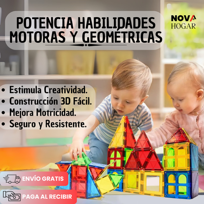 MagnaBuild™ Juego Magnético de Construcción Didáctica