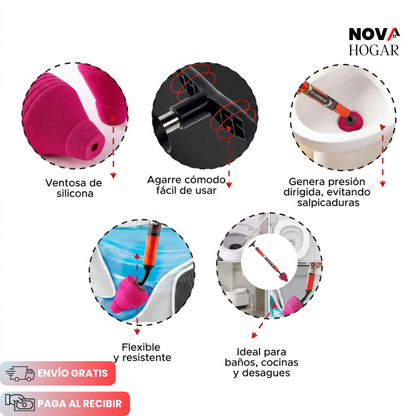 ClearBlast™ Desatascador de Tuberías Neumático
