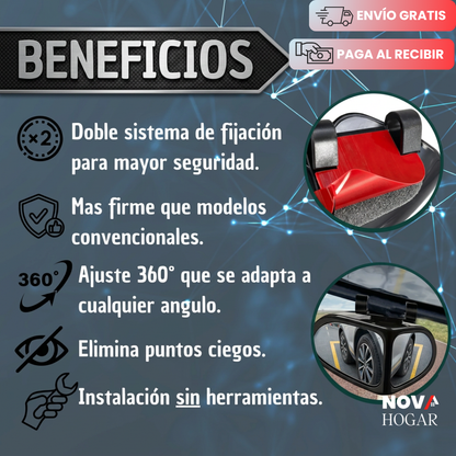 SafeView 360™ Set x2 Espejo Auxiliar De Visión Amplia