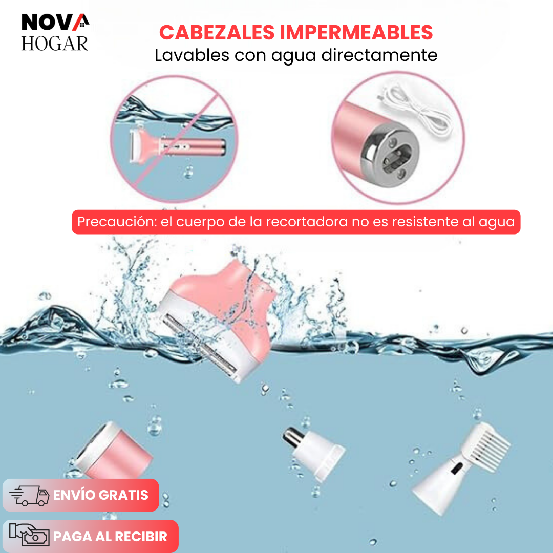 SmoothTouch™ Rasurador Recargable 4 en 1 para Cuerpo Completo