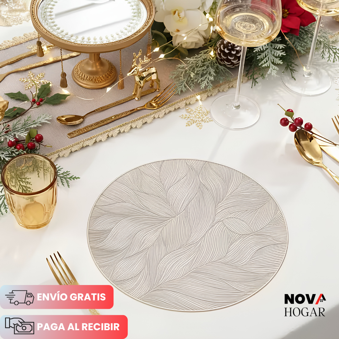 NatureLuxe™ Set x6 Individuales Con Diseño Moderno