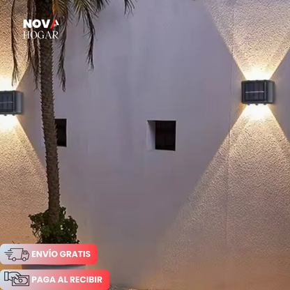 2x1 SolarLuxe™ 2.0 Lámpara Exterior Decorativa con Energía Solar