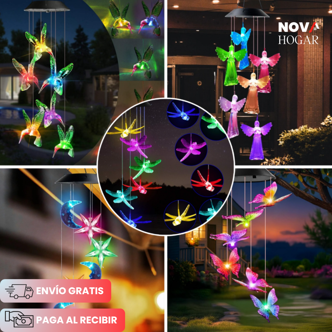 2x1 GlowHaven™ Campanilla Solar de Jardín