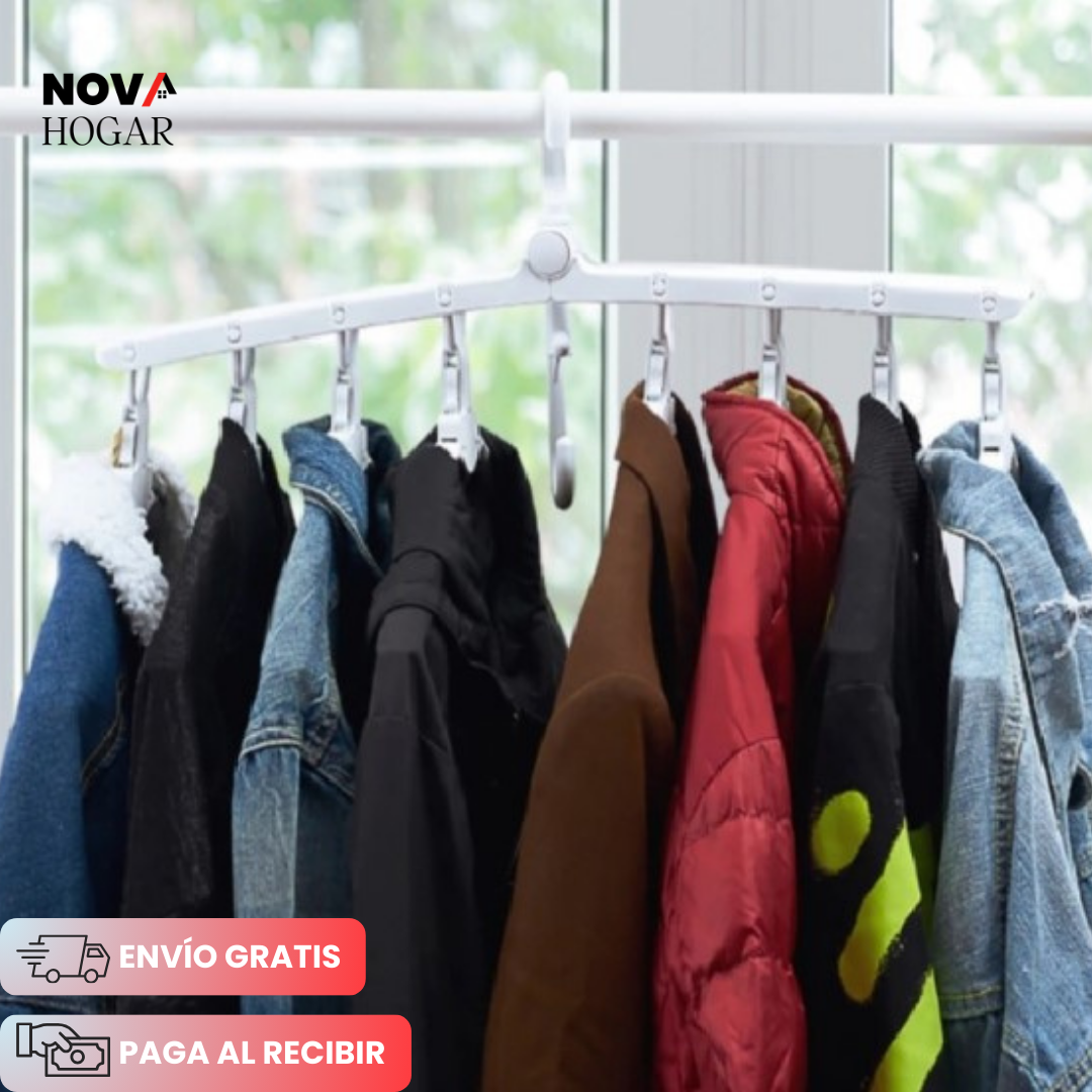 FoldiHanger™ Percha Mágica Ahorradora de Espacio 8-en-1