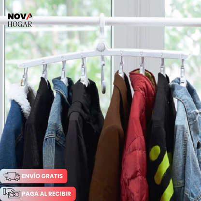 FoldiHanger™ Percha Mágica Ahorradora de Espacio 8-en-1