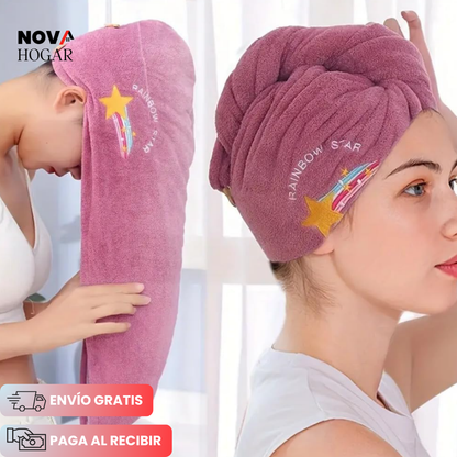 Pack x4 TowelEase™ Toalla Microfibra para Secado Rápido del Cabello