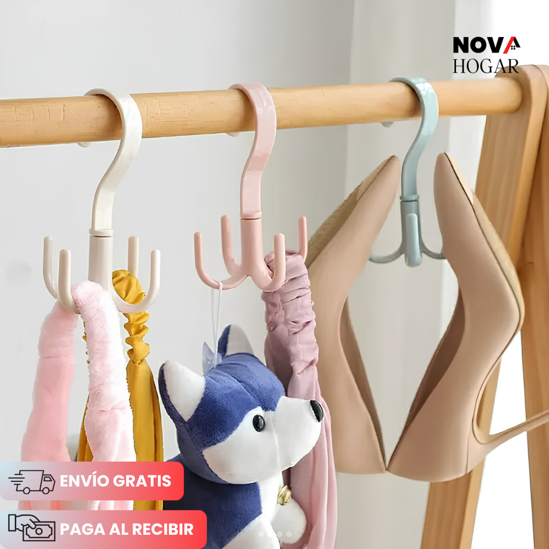 StyleHook™ Set x10 Gancho Giratorio Para Armario