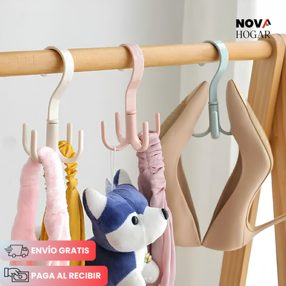 StyleHook™ Set x10 Gancho Giratorio Para Armario