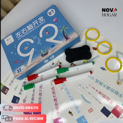 KinderFlow™ Cuaderno De Trazos Mágicos Educativo