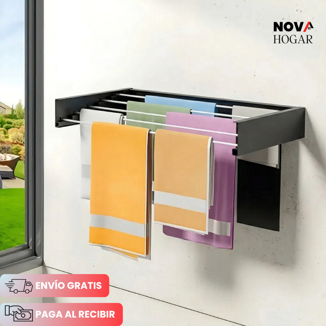 SlimDry™ Tendedero Plegable de Pared con Diseño Discreto 60cm