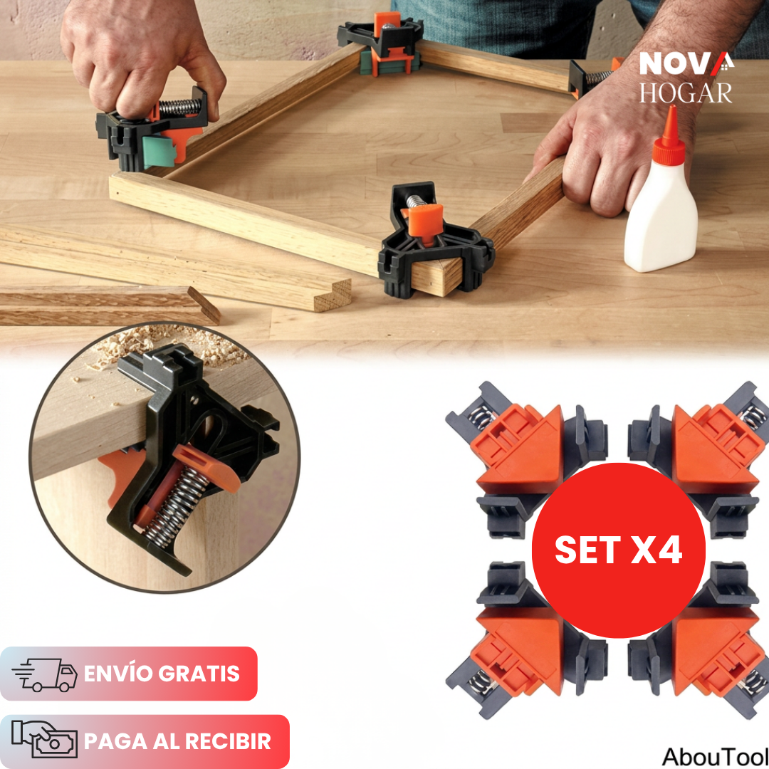 QuickClamp™ Set x4 Abrazaderas de Ángulos para Carpintería