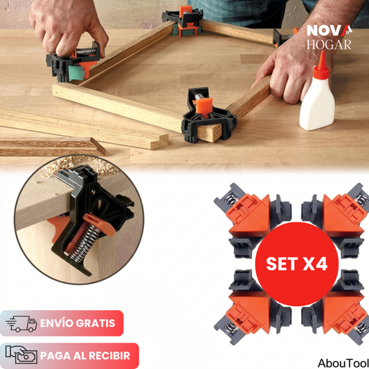 QuickClamp™ Set x4 Abrazaderas de Ángulos para Carpintería