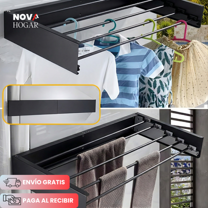 SlimDry™ Tendedero Plegable de Pared con Diseño Discreto 60cm