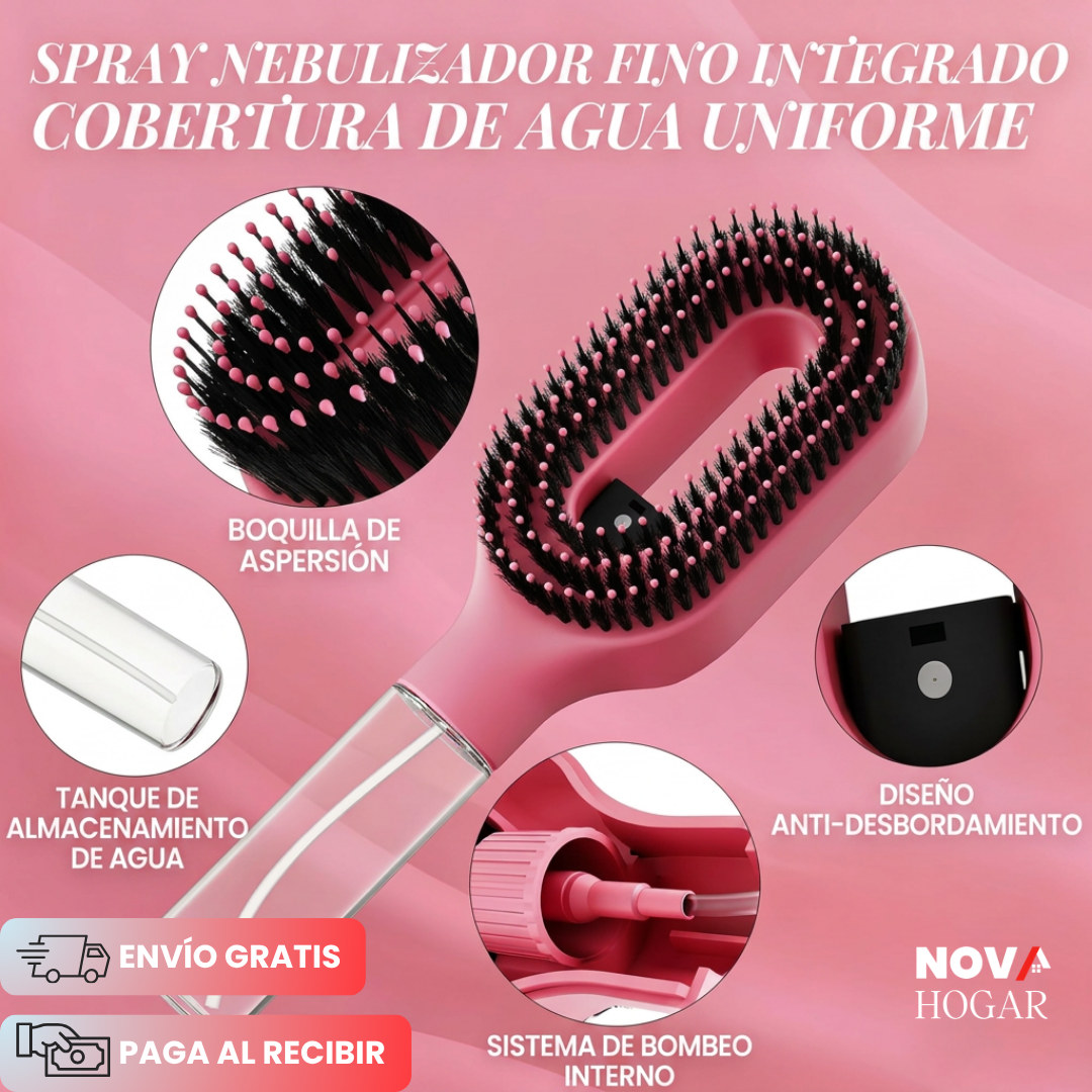 MistGlide™ Cepillo Antienredos Con Spray Hidratante