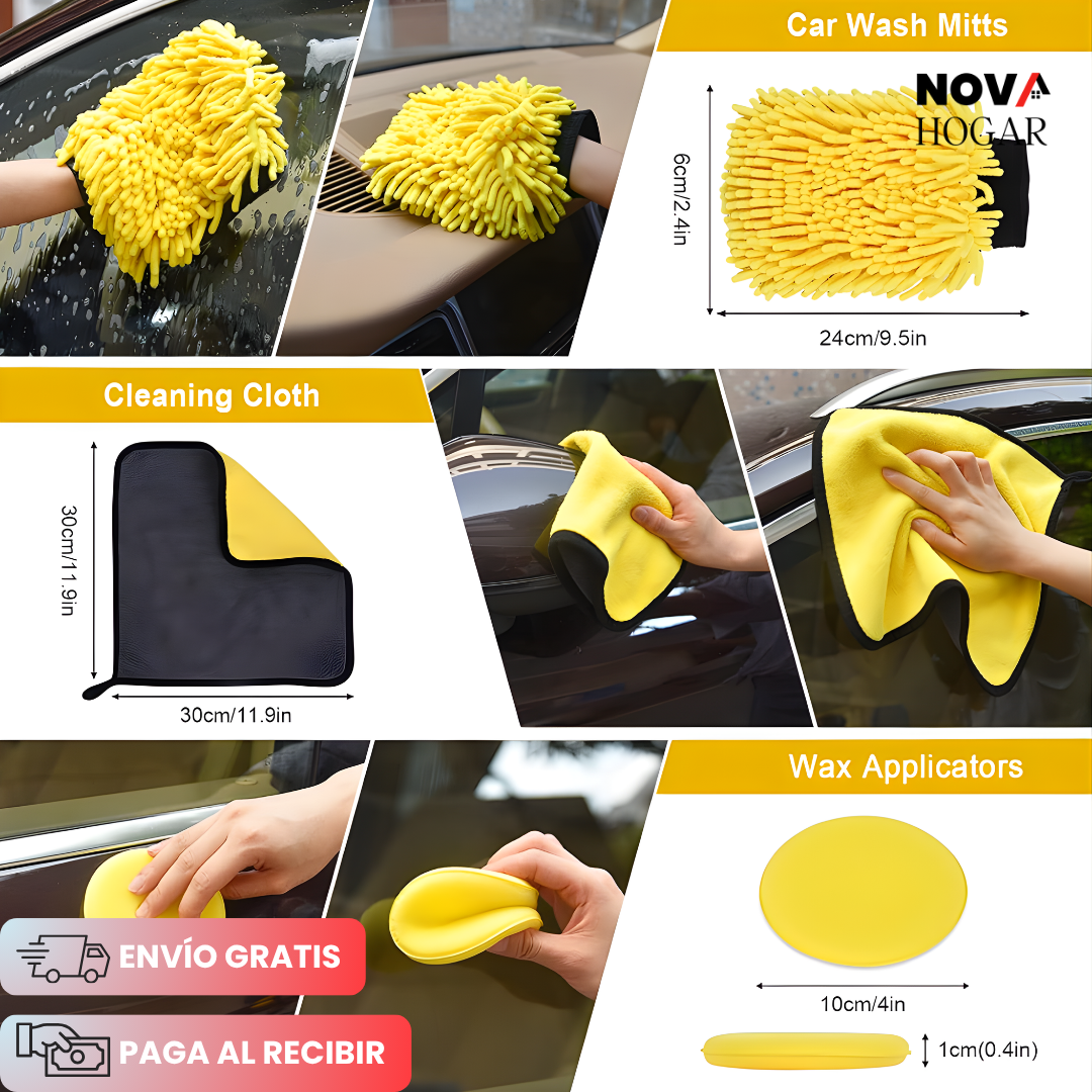 DetailerCar™ Kit de Limpieza Profesional 22 Piezas