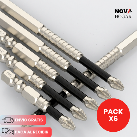 QuickBit™ Pack x6 Puntas Magnéticas para Atornillado
