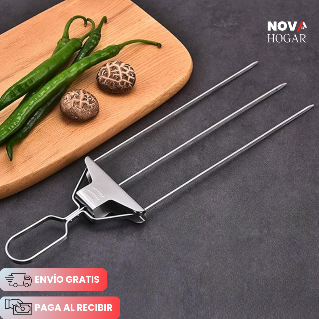 2x1 GrillTamer™ Tenedor de Acero Inoxidable para BBQ