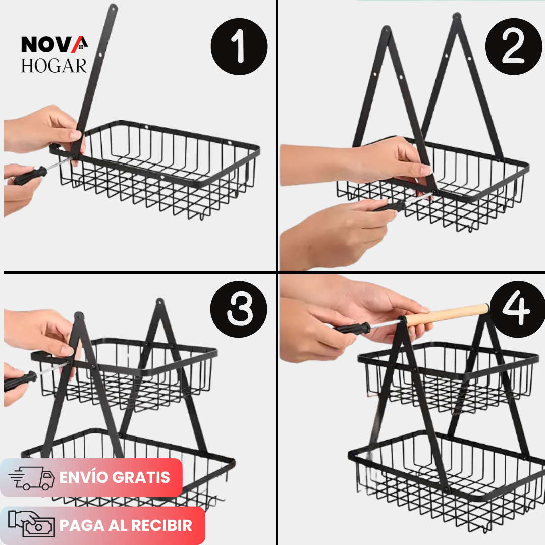 FreshLuxe™ Organizador de 2 Niveles para Cocina