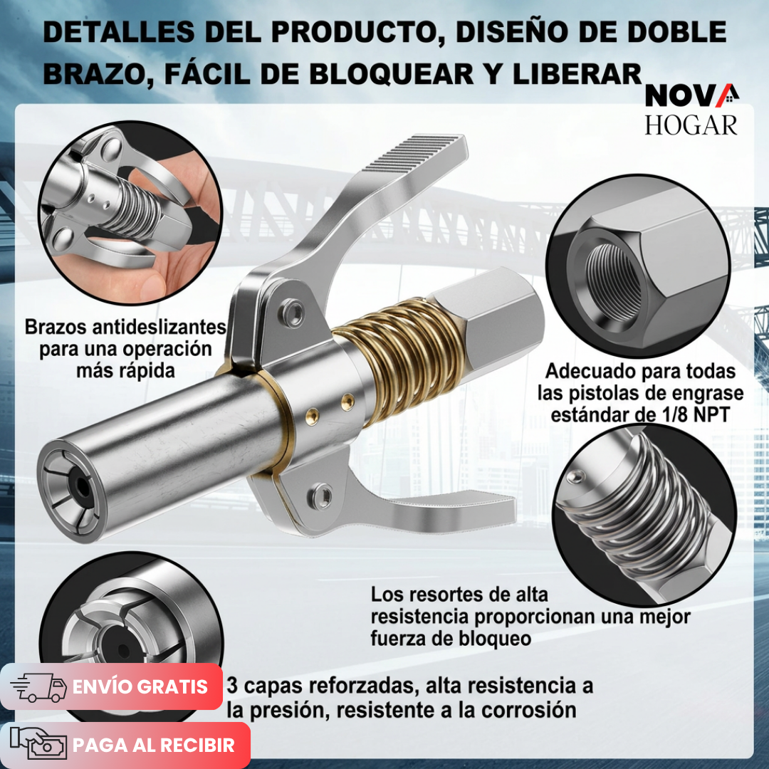 GreasPro™ Acoplador de Engrase Profesional