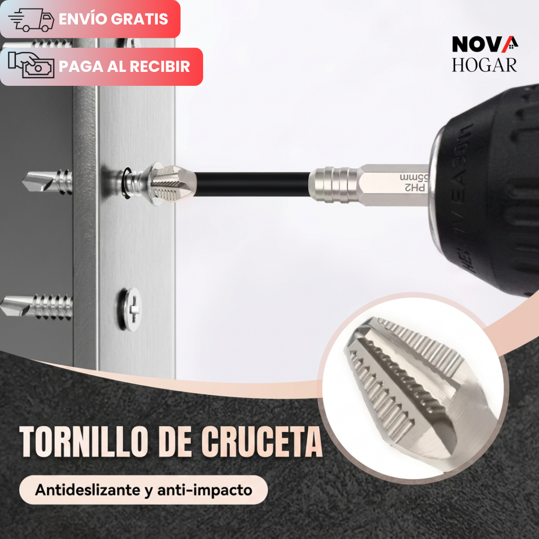 QuickBit™ Pack x6 Puntas Magnéticas para Atornillado