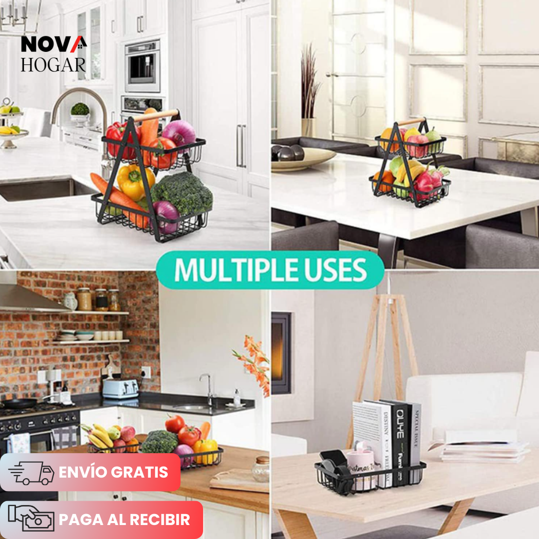 FreshLuxe™ Organizador de 2 Niveles para Cocina