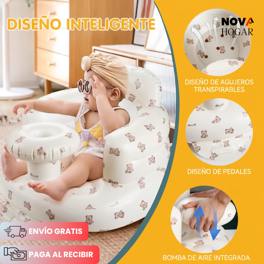 SafeSit™ Asiento Inflable Seguro Portátil para Bebés