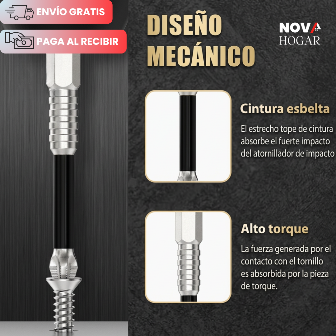 QuickBit™ Pack x6 Puntas Magnéticas para Atornillado