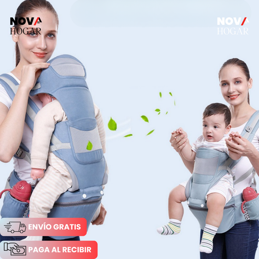 BabyHugger™ Portabebés 4 en 1 con Soporte Lumbar