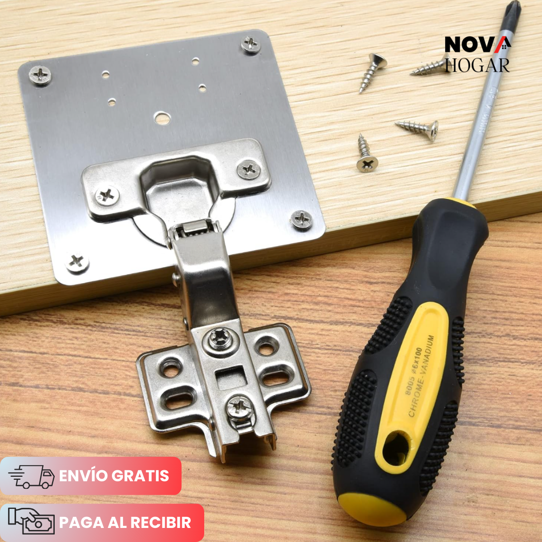 HingeFix™ Kit de Reparación Bisagras para Puertas Gabinete