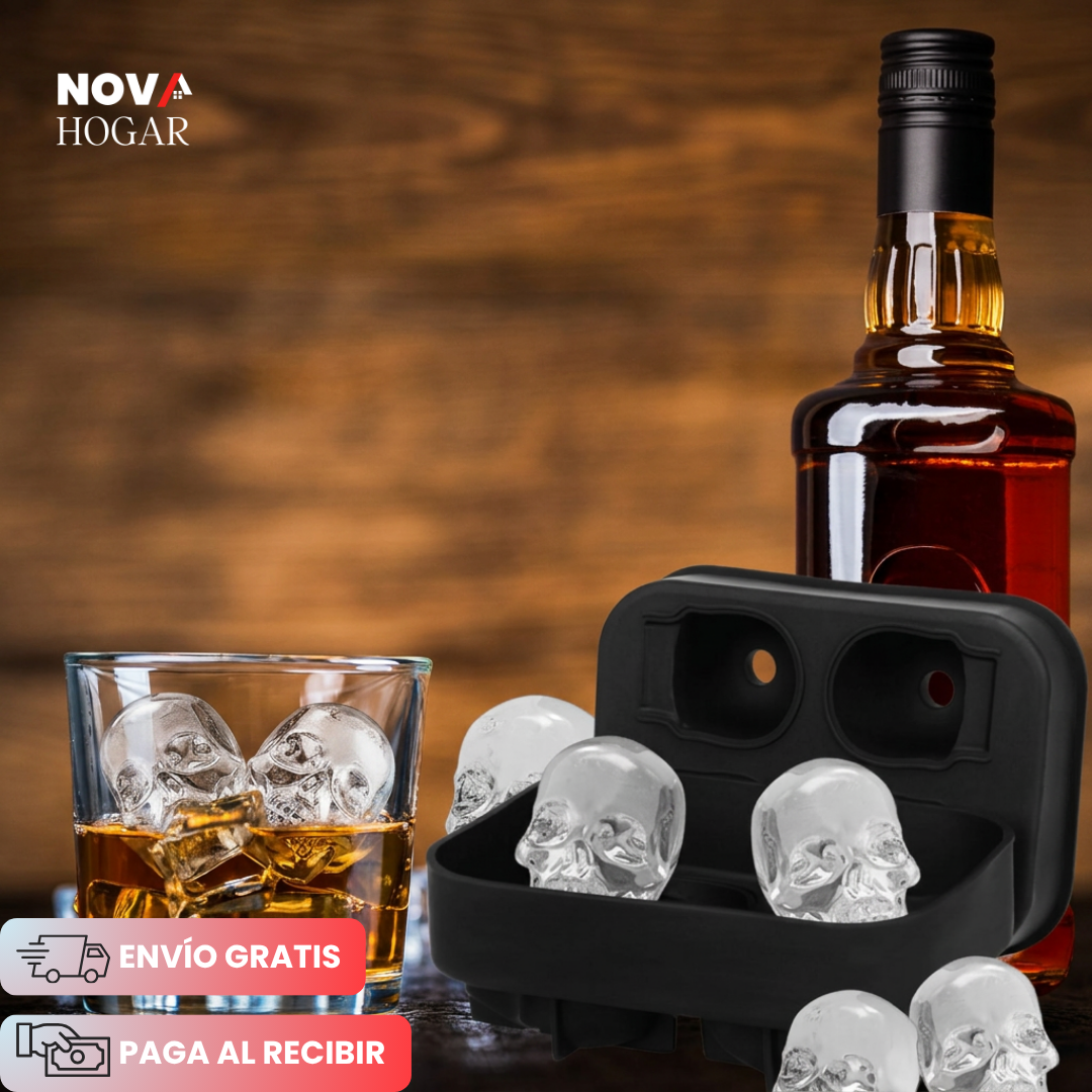 2x1 SkullIce™ Molde Premium Para Hielos Únicos