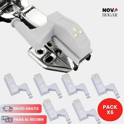 Pack x6 LightLatch™ Luz Automática para Bisagras