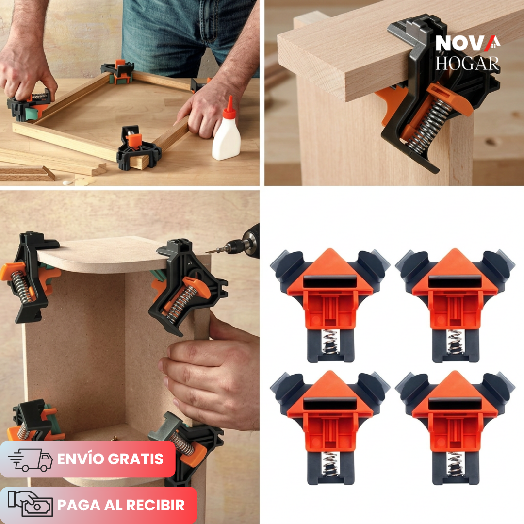 QuickClamp™ Set x4 Abrazaderas de Ángulos para Carpintería