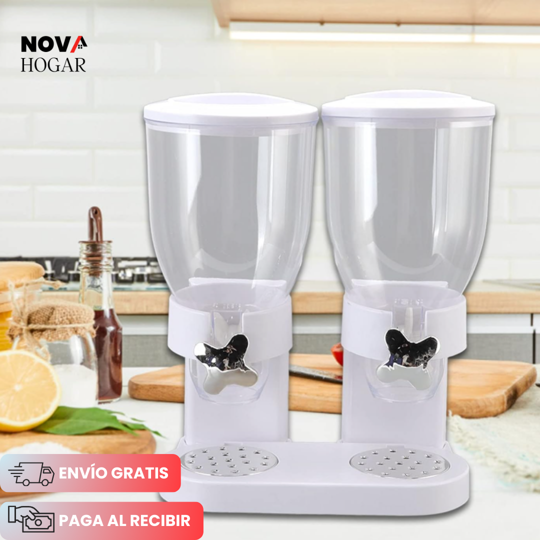 TwistServe™ Dispensador Doble para Cereales y Granos