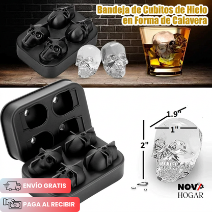 2x1 SkullIce™ Molde Premium Para Hielos Únicos