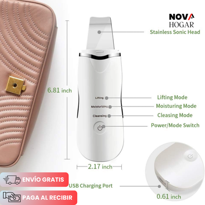SkinLift™ Limpiador Ultrasónico + Guía para Piel Bella