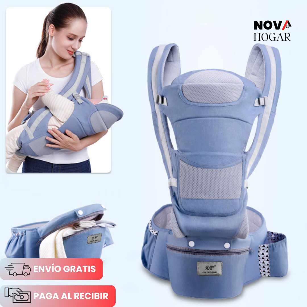 BabyHugger™ Portabebés 4 en 1 con Soporte Lumbar