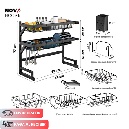 CleanRack™ Escurridor para Platos de 2 Niveles