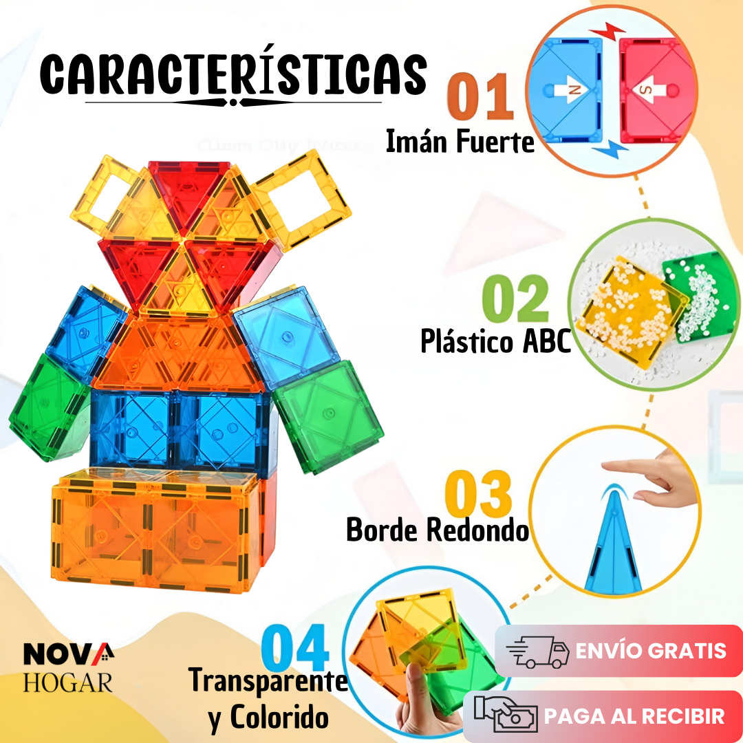MagnaBuild™ Juego Magnético de Construcción Didáctica